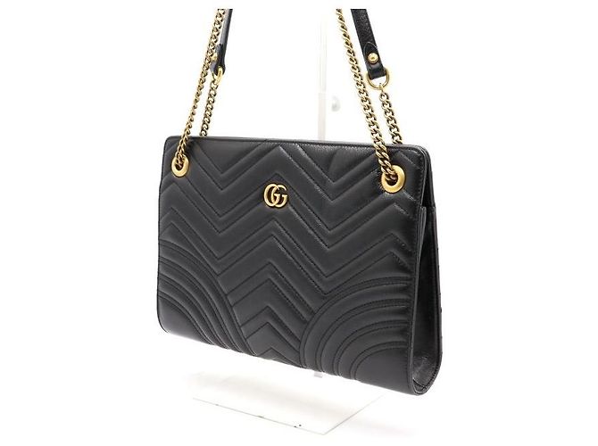 Gucci Borsa a Spalla e Crossbody Matelasse Chain Nero - vista 2