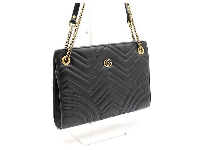 Gucci Borsa a Spalla e Crossbody Matelasse Chain Nero - vista 3