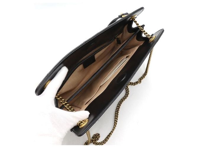 Gucci Borsa a Spalla e Crossbody Matelasse Chain Nero - vista 5