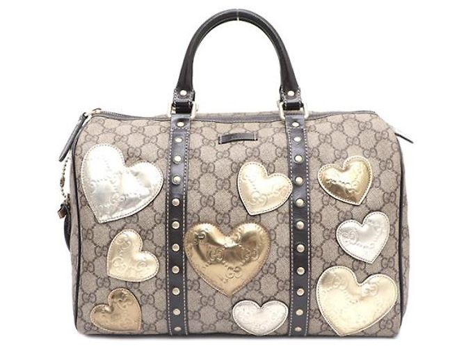 Gucci Bolso Boston de PVC Edición Limitada Logo GG Castaño - vista 10
