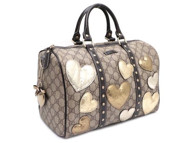 Gucci Bolso Boston de PVC Edición Limitada Logo GG Castaño - vista 11