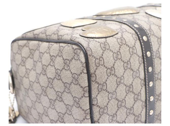 Gucci Bolso Boston de PVC Edición Limitada Logo GG Castaño - vista 16
