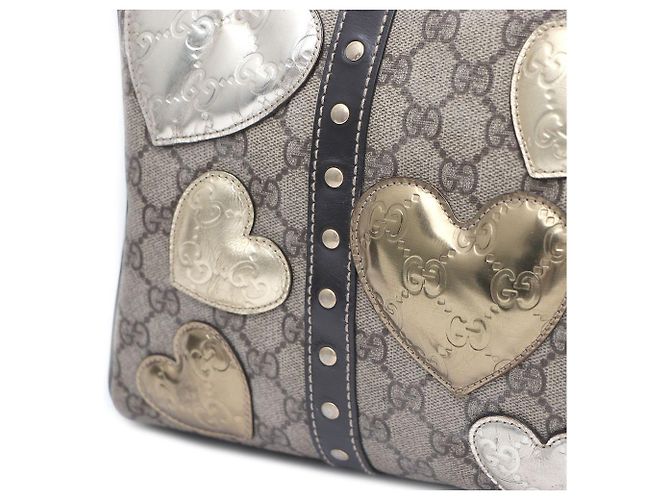 Gucci Bolso Boston de PVC Edición Limitada Logo GG Castaño - vista 6