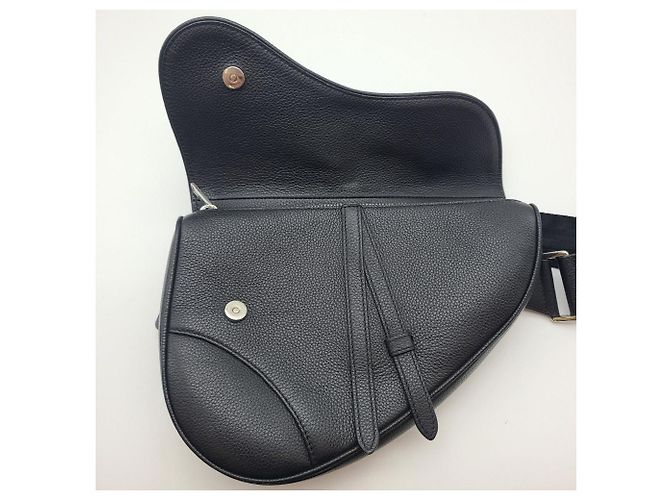 Dior Borsa a tracolla in pelle saddle Nero - vista 10