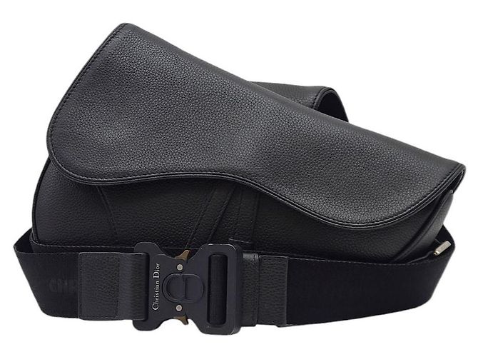 Dior Borsa a tracolla in pelle saddle Nero - vista 5