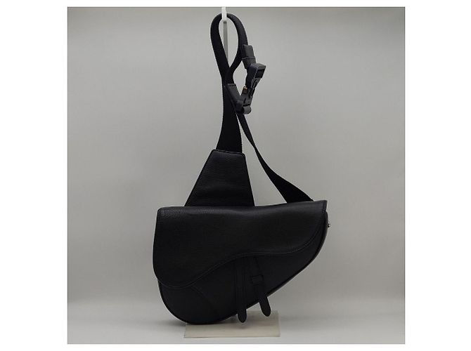 Dior Borsa a tracolla in pelle saddle Nero - vista 6