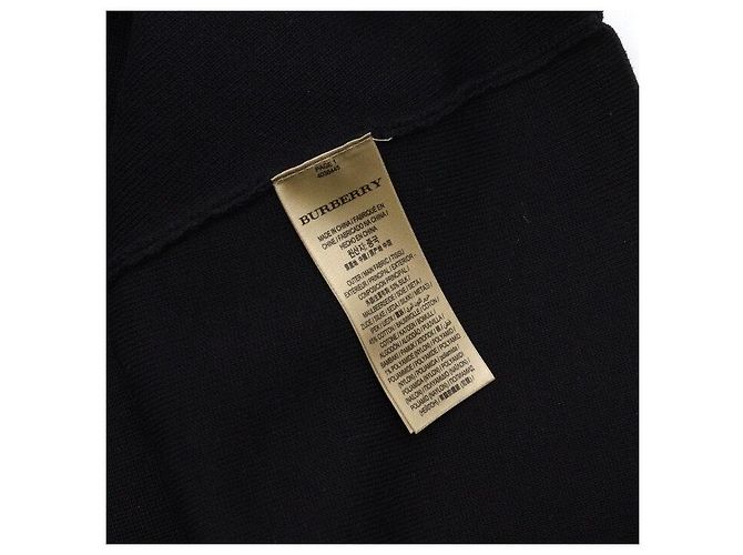 Burberry Schwarzes Strickkleid mit goldenen Knöpfen - Ansicht 7