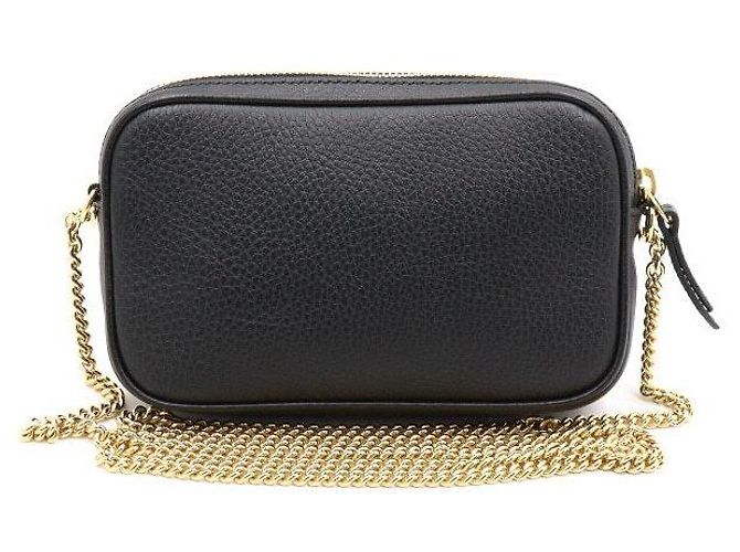 Gucci Mini borsa a tracolla GG Marmont nera con catena dorata - vista 4