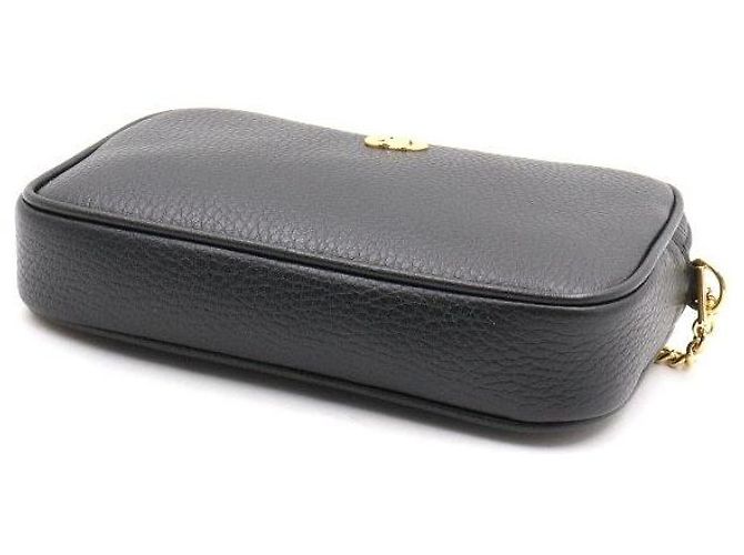 Gucci Mini borsa a tracolla GG Marmont nera con catena dorata - vista 6