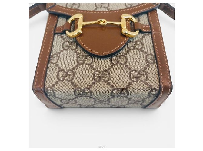 Gucci Mini borsa a tracolla porta telefono Horsebit Marrone - vista 4