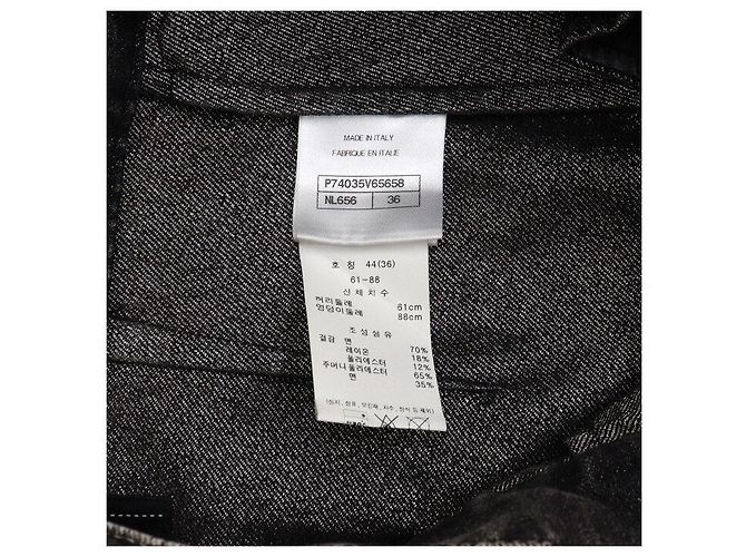Chanel Gonna in denim con patch logo - view 8