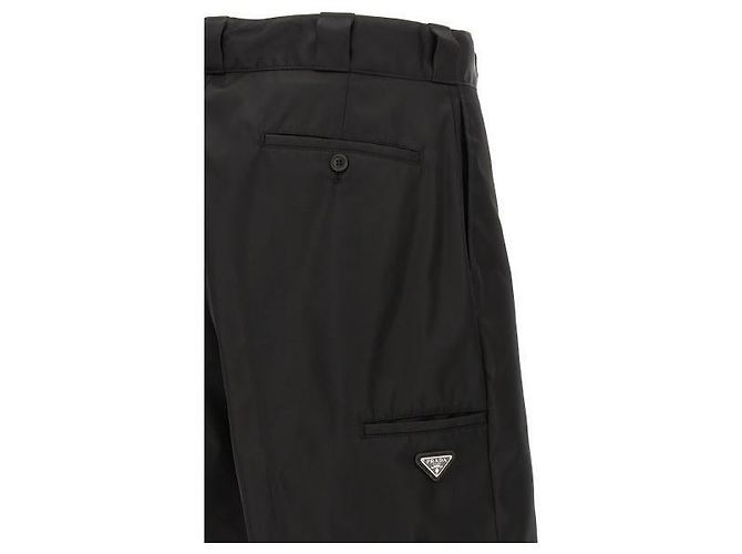 Prada Pantaloncini Bermuda in nylon Nero - vista 6