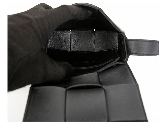 Bottega Veneta Mini Sac Bandoulière Cassette Noir - vue 10