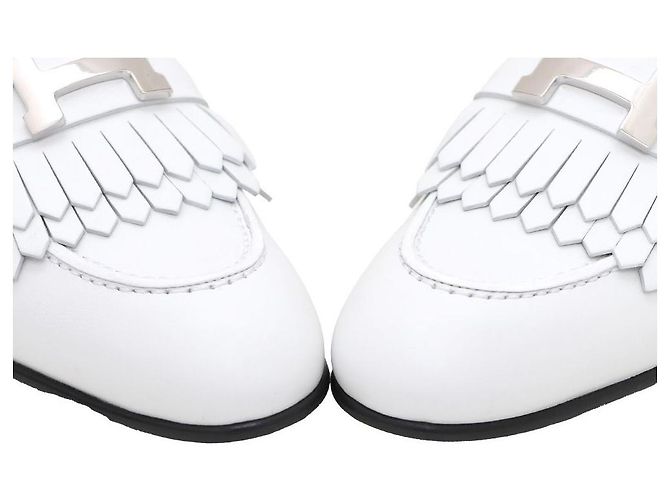 Hermès Mocassini Royal da donna con logo argento Bianco - vista 6
