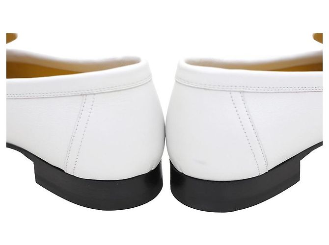 Hermès Mocassini Royal da donna con logo argento Bianco - vista 7
