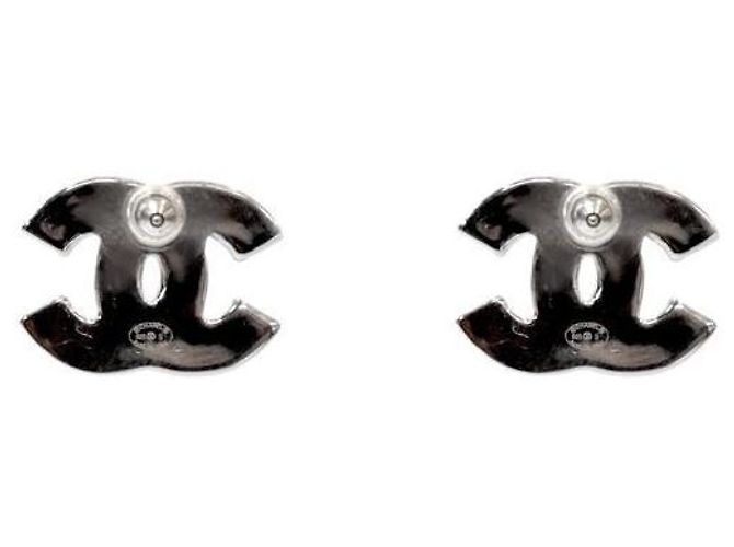 Chanel Brincos CC Silver White - vista 3
