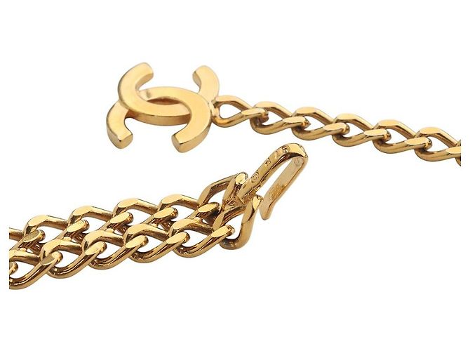 Chanel Gold CC Drop Double Chain Belt Golden - view 5