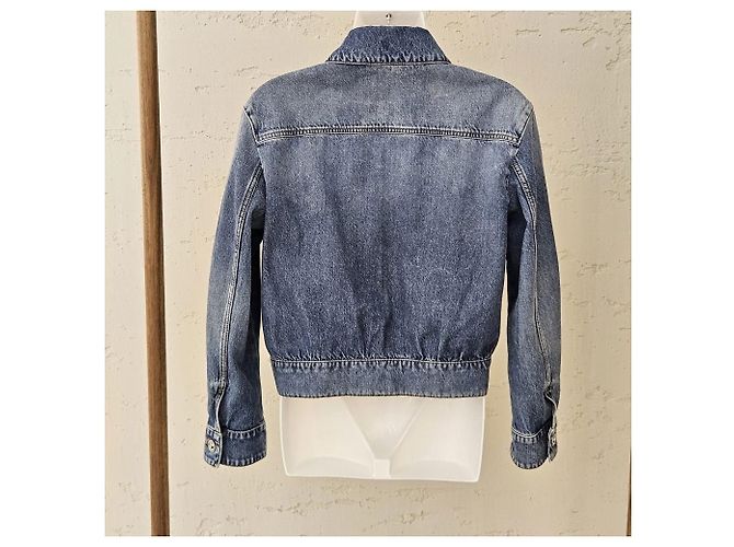 Chanel Gewaschene Jeansjacke Mehrfarben - Ansicht 10