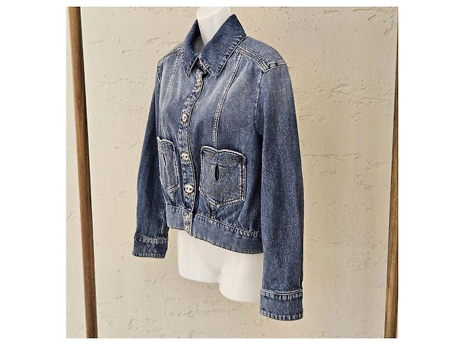 Chanel Gewaschene Jeansjacke Mehrfarben - Ansicht 5