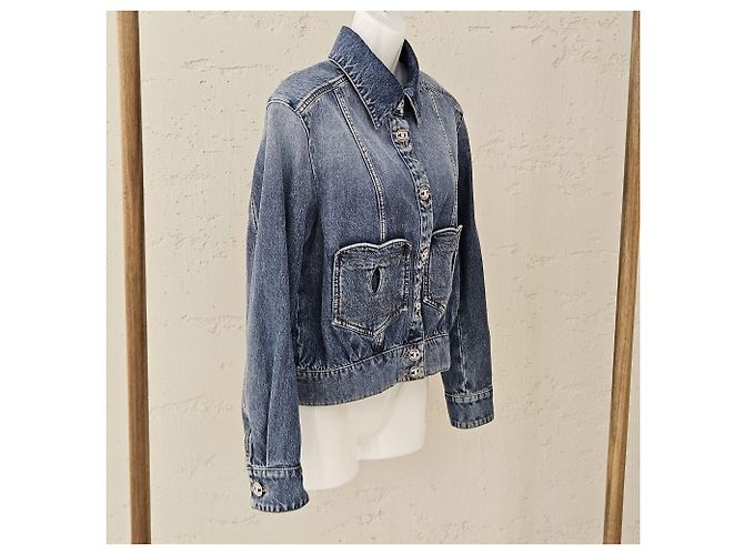 Chanel Gewaschene Jeansjacke Mehrfarben - Ansicht 6