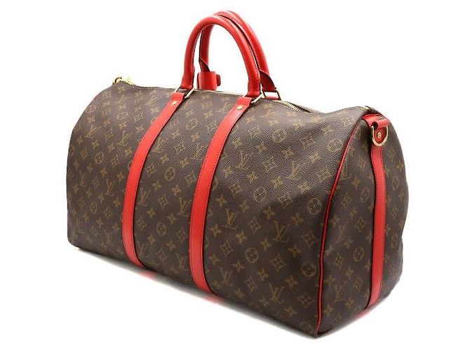 Louis Vuitton Borsa Tote e Borsa a Spalla Monogram Keepall Bandoulière Rosso - vista 2