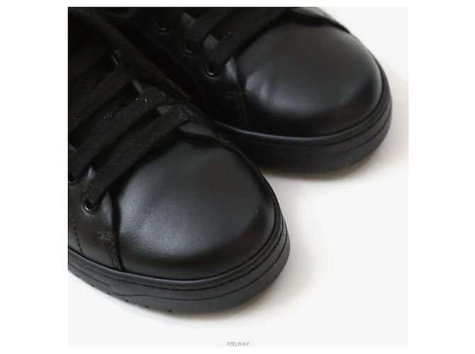 Prada Leder-Sneaker Schwarz halbe Größe - Ansicht 6