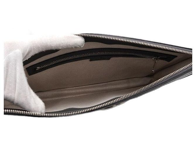 Gucci Portafoglio Clutch GG Grigio Marrone - vista 5
