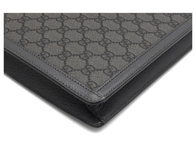 Gucci Portafoglio Clutch GG Grigio Marrone - vista 8