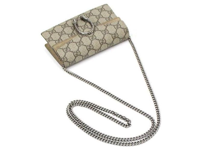 Gucci Borsa a tracolla Dionysus GG Supreme Super Mini con catena D'oro - vista 10