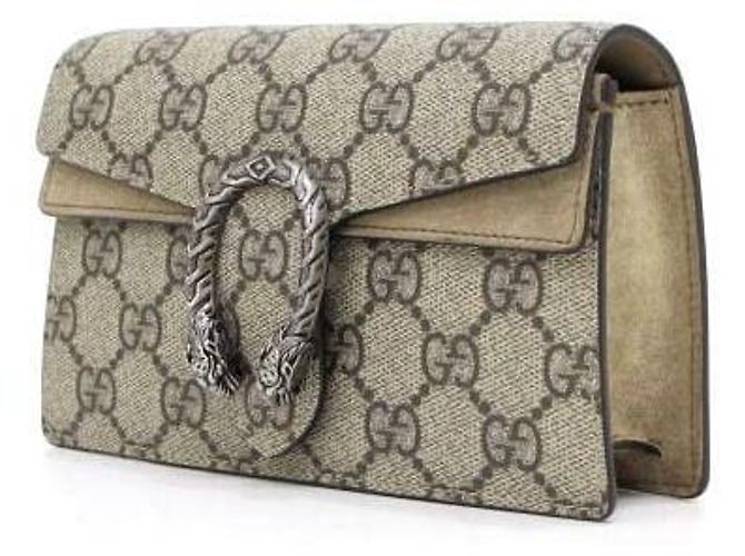 Gucci Borsa a tracolla Dionysus GG Supreme Super Mini con catena D'oro - vista 3