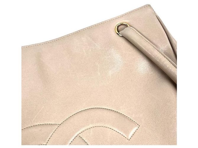 Chanel Borsa a tracolla Big CC in agnello beige Marrone - vista 10