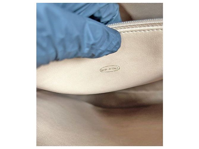 Chanel Borsa a tracolla Big CC in agnello beige Marrone - vista 11