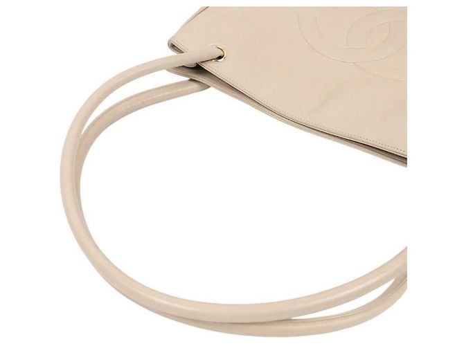 Chanel Borsa a tracolla Big CC in agnello beige Marrone - vista 7