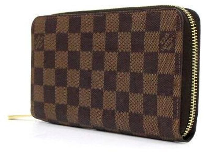 Louis Vuitton Zippy Long Wallet aus Damier Ebene Canvas Schwarz - Ansicht 2