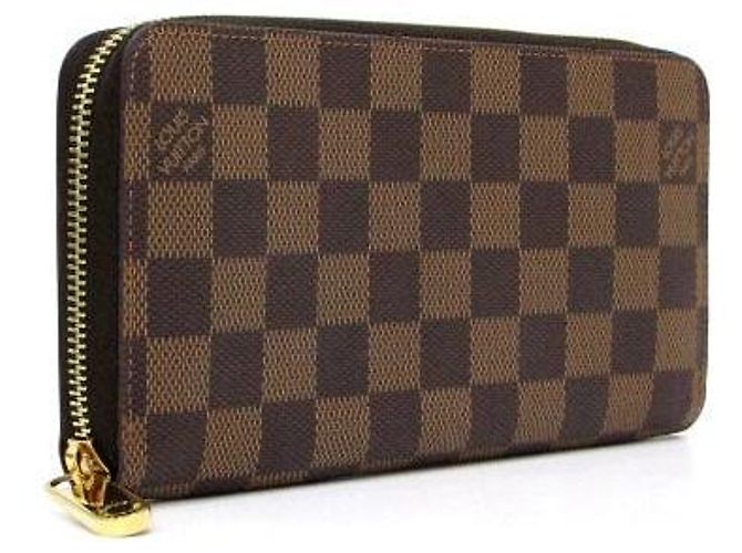 Louis Vuitton Zippy Long Wallet aus Damier Ebene Canvas Schwarz - Ansicht 3