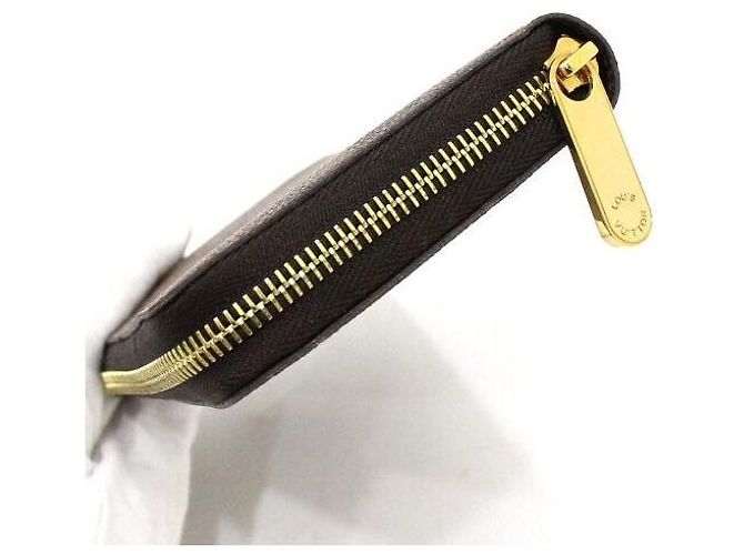 Louis Vuitton Zippy Long Wallet aus Damier Ebene Canvas Schwarz - Ansicht 7
