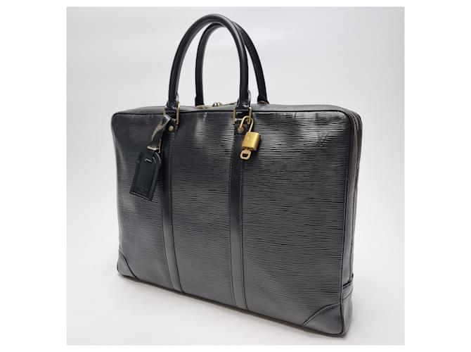 Louis Vuitton Borsa Documenti Epi Nera Valigetta Nero - vista 6