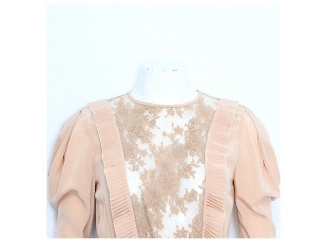 Miu Miu Abito in seta e pizzo da donna Rosa - vista 2