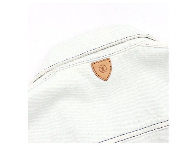 Louis Vuitton Giacca di jeans da donna con bordatura monogramma e tasca Argento - view 7