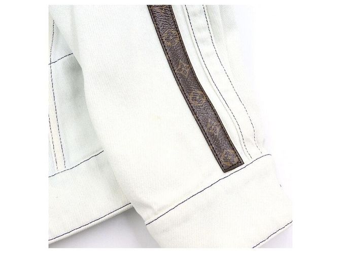 Louis Vuitton Giacca di jeans da donna con bordatura monogramma e tasca Argento - view 8