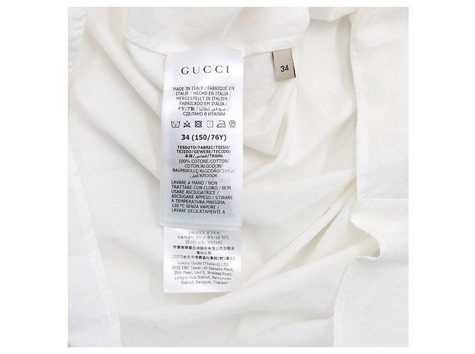 Gucci Camicetta bianca in cotone con dettaglio fiocco da donna - vista 8