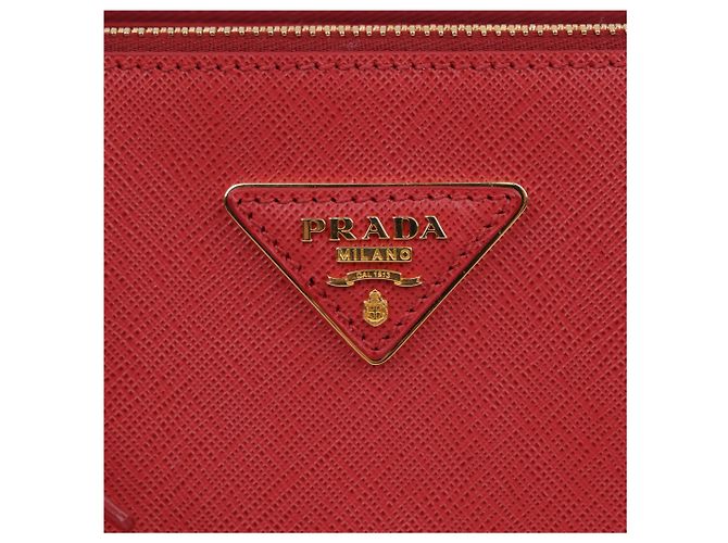 Prada Galleria Medium Saffiano Leder Tote Bag Rot - Ansicht 3