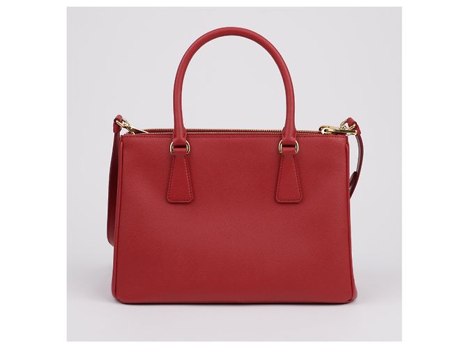 Prada Galleria Medium Saffiano Leder Tote Bag Rot - Ansicht 4