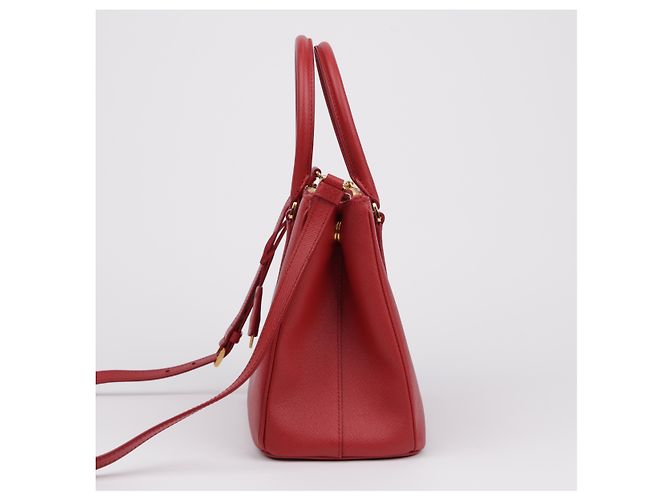 Prada Galleria Medium Saffiano Leder Tote Bag Rot - Ansicht 5