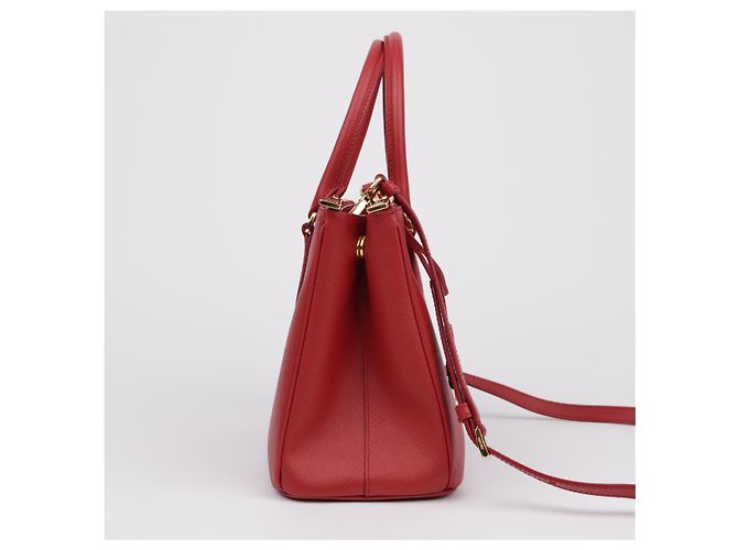Prada Galleria Medium Saffiano Leder Tote Bag Rot - Ansicht 6