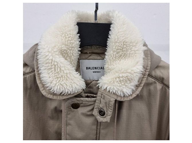 Balenciaga Chaqueta Bomber Unity de algodón ripstop sin usar Castaño - vista 4