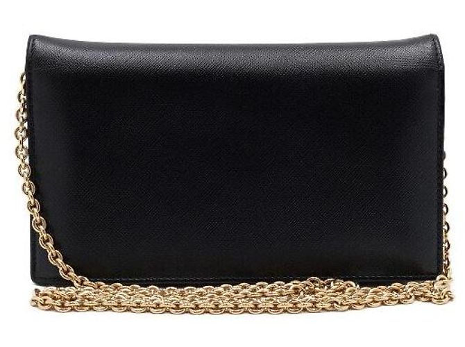 Salvatore Ferragamo Borsa a tracolla con portafoglio e catena Nero - vista 5