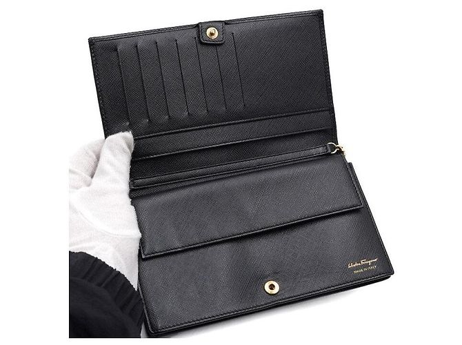 Salvatore Ferragamo Borsa a tracolla con portafoglio e catena Nero - vista 6