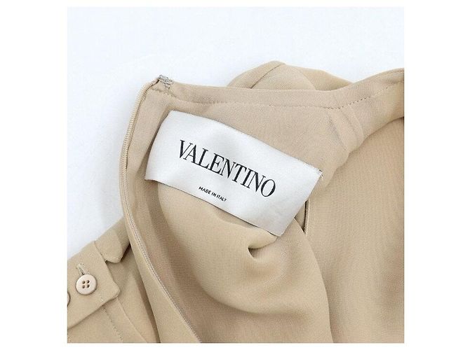 Valentino Vestido de seda beige para mujer - vista 5