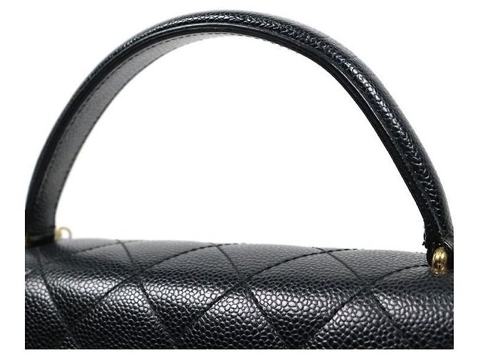 Chanel Borsa Tote Coco Handle in pelle Black Caviar Nero - vista 13